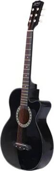 Alpha 38 Inch Wooden Acoustic Guitar Black