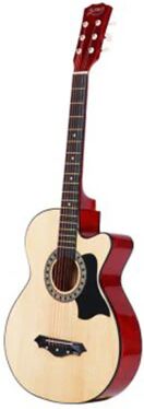 Alpha 38 Inch Wooden Acoustic Guitar Natural Wood