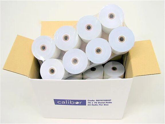 Unbranded Calibor 3Ply Paper 76X76 24 Rolls Box