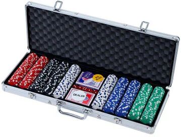 Poker Chip Set 500 Pcs Chips Texas Hold Em Casino Dice Cards