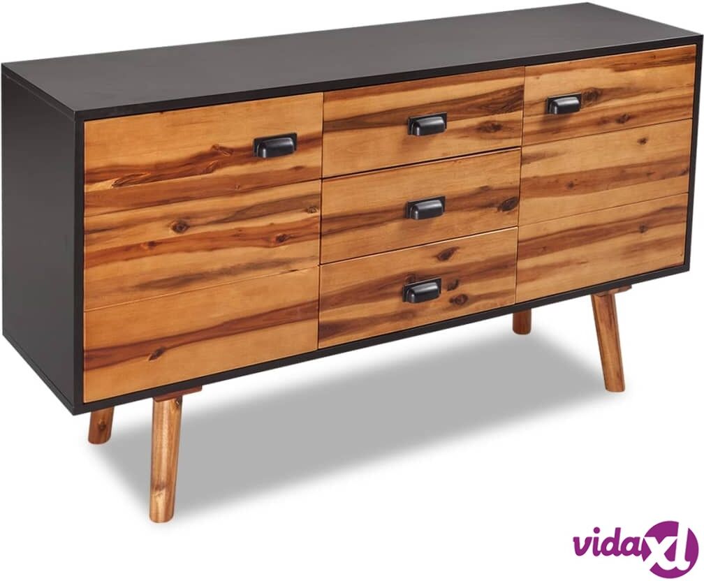 vidaXL Sideboard Solid Acacia Wood 115x35x70 cm