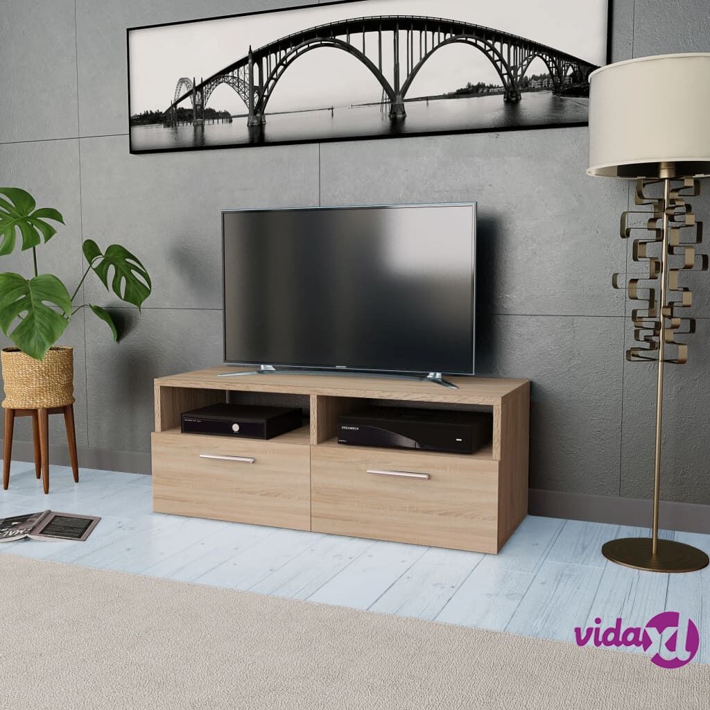 vidaXL TV Cabinet Chipboard 95x35x36 cm Oak