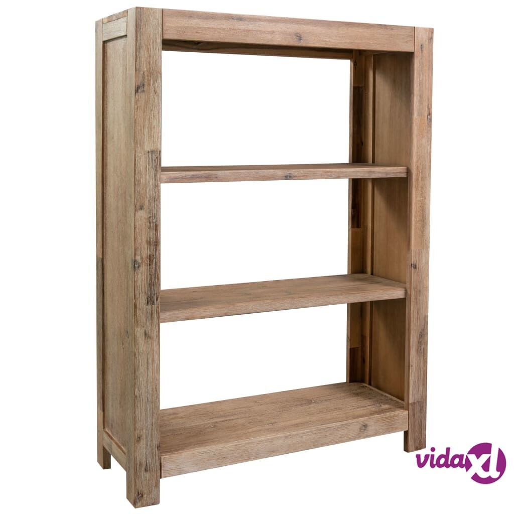 vidaXL 3-Tier Bookcase 80x30x110 cm Solid Acacia Wood
