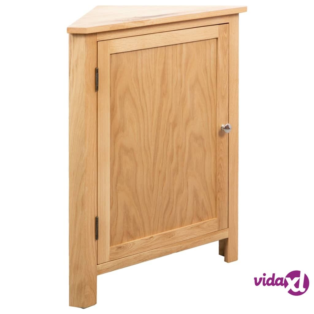 vidaXL Corner Cabinet 59x36x80 cm Solid Oak Wood