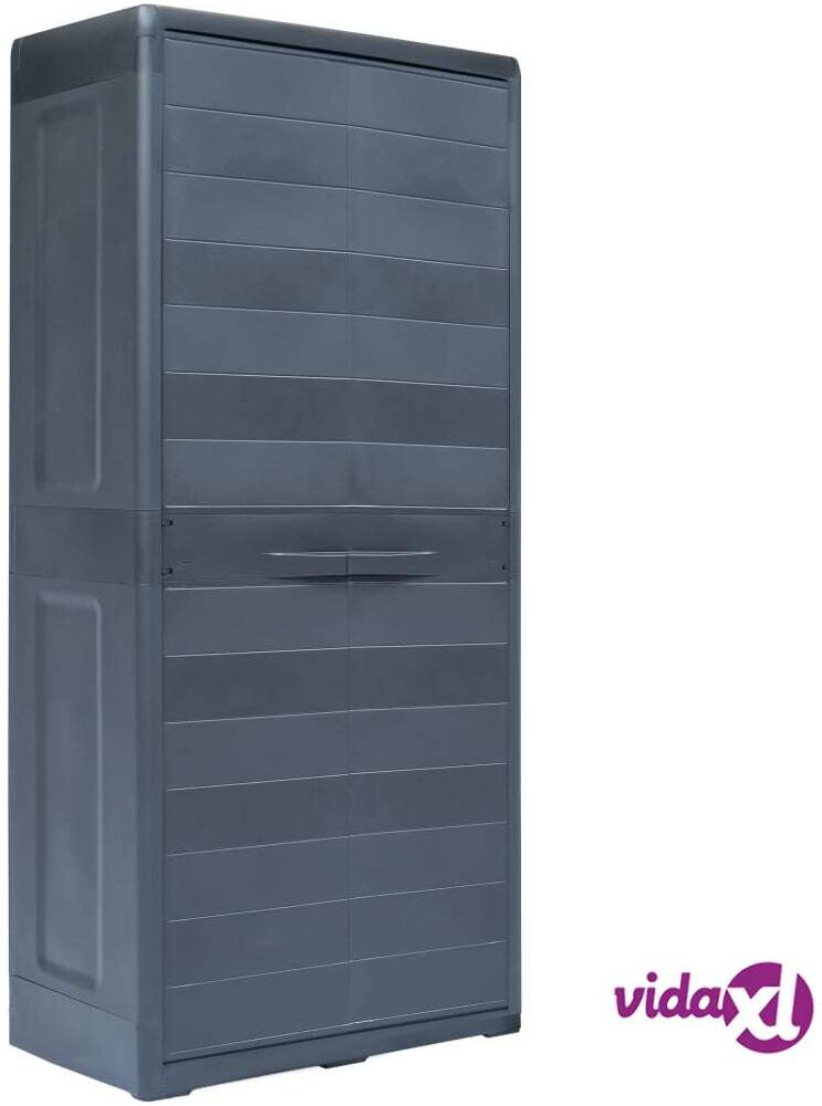 vidaXL Garden Storage Cabinet XL 78x46x175 cm Plastic