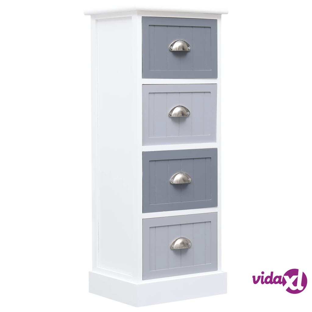 vidaXL Side Cabinet 35x30x90 cm Paulownia Wood