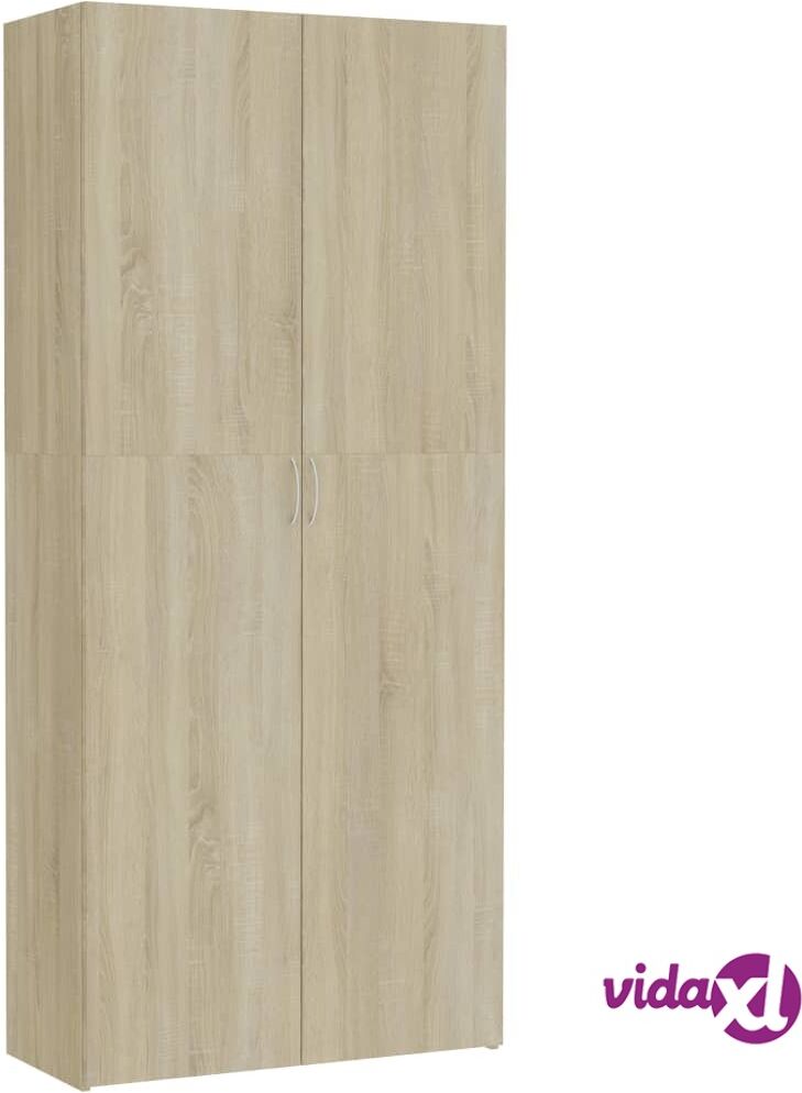 vidaXL Storage Cabinet Sonoma Oak 80x35.5x180 cm Chipboard