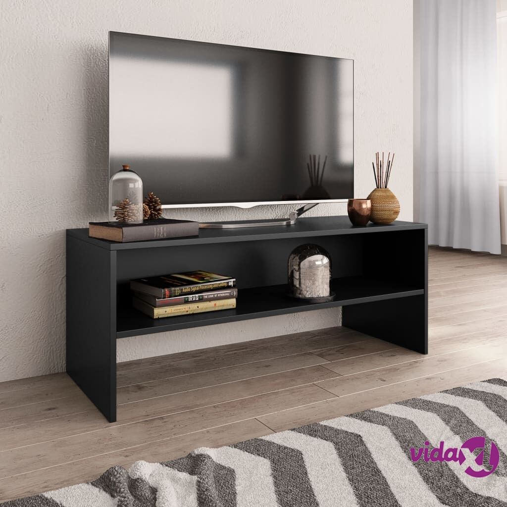 vidaXL TV Cabinet Black 100x40x40 cm Chipboard