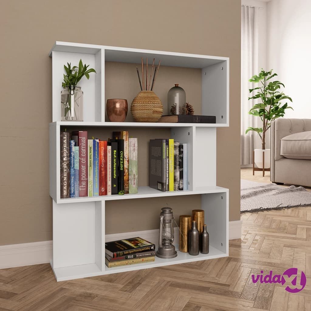 vidaXL Book Cabinet/Room Divider White 80x24x96 cm Chipboard