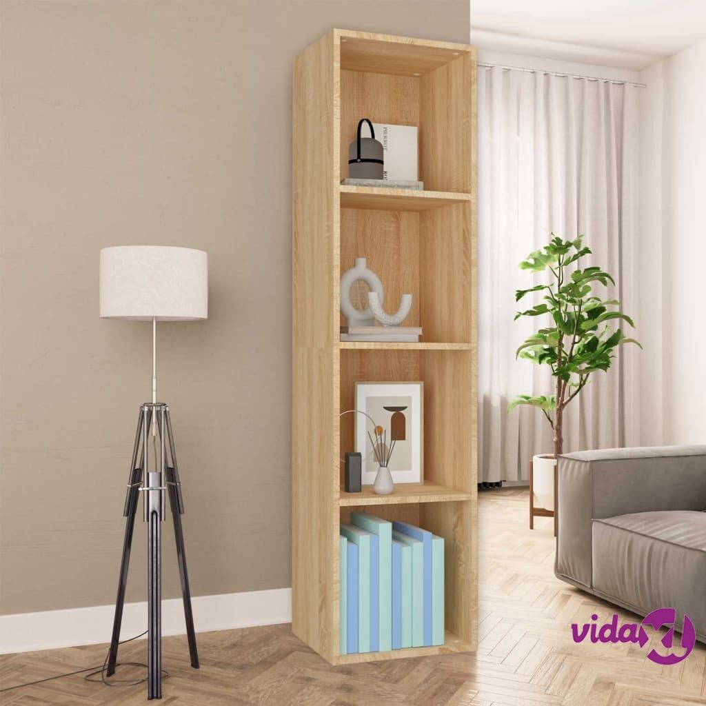 vidaXL Book Cabinet/TV Cabinet Sonoma Oak 36x30x143 cm Chipboard