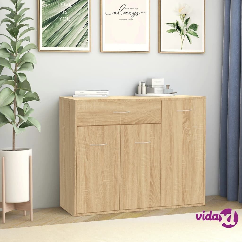 vidaXL Sideboard Sonoma Oak 88x30x70 cm Chipboard