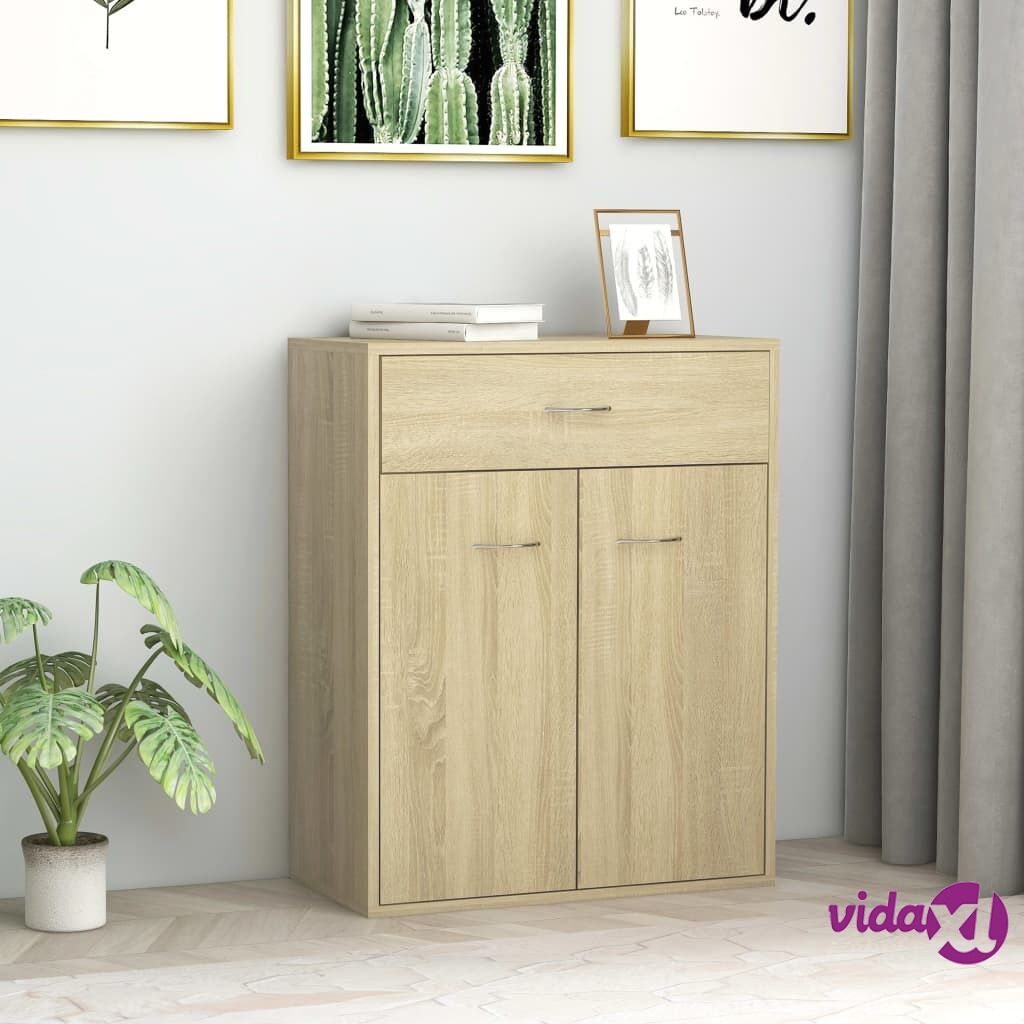 vidaXL Sideboard Sonoma Oak 60x30x75 cm Chipboard