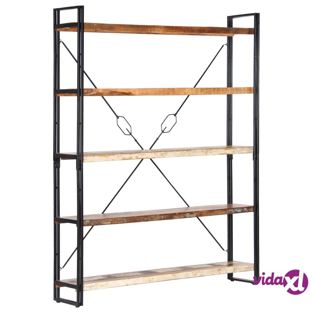 vidaXL 5-Tier Bookcase 140x30x180 cm Solid Reclaimed Wood