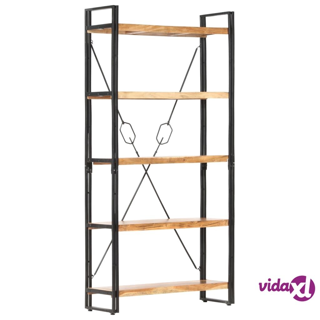 vidaXL 5-Tier Bookcase 90x30x180 cm Solid Acacia Wood