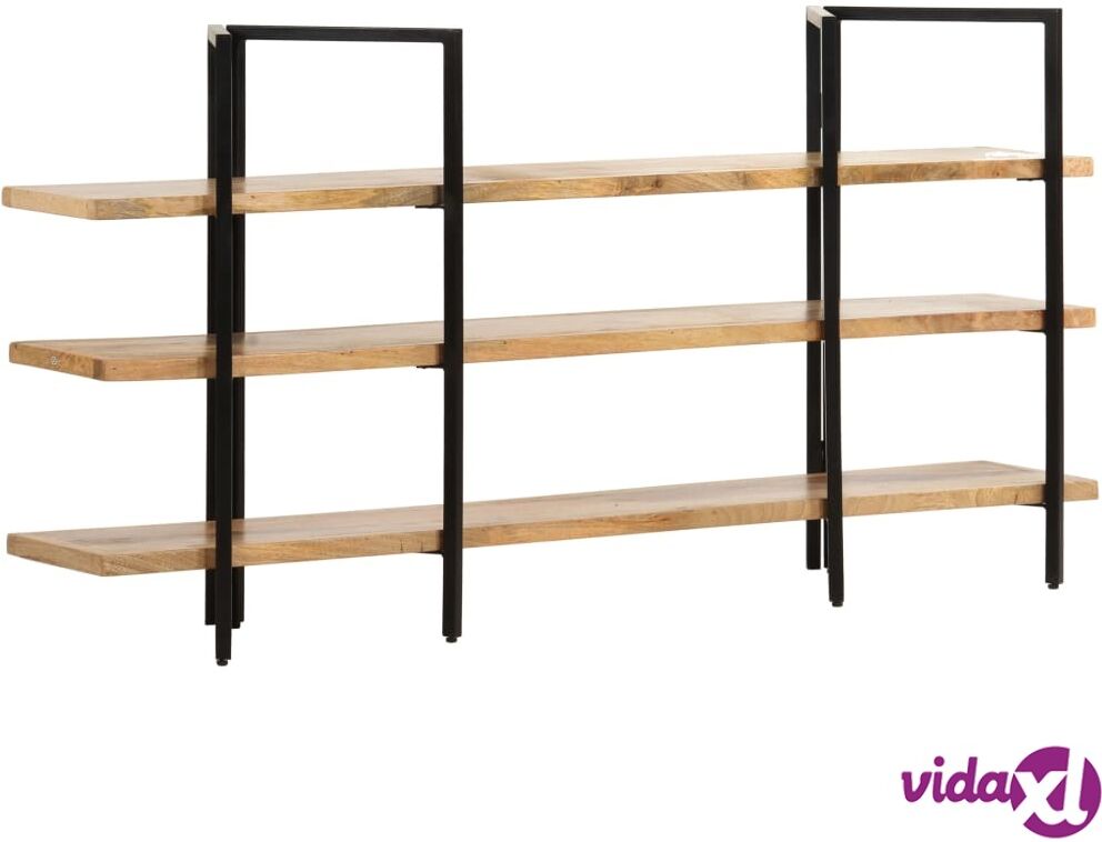 vidaXL 3-Tier Bookcase 160x31x80 cm Solid Mango Wood