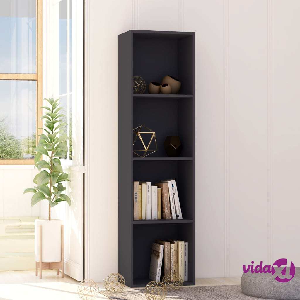 vidaXL Book Cabinet Grey 40x30x151.5 cm Chipboard
