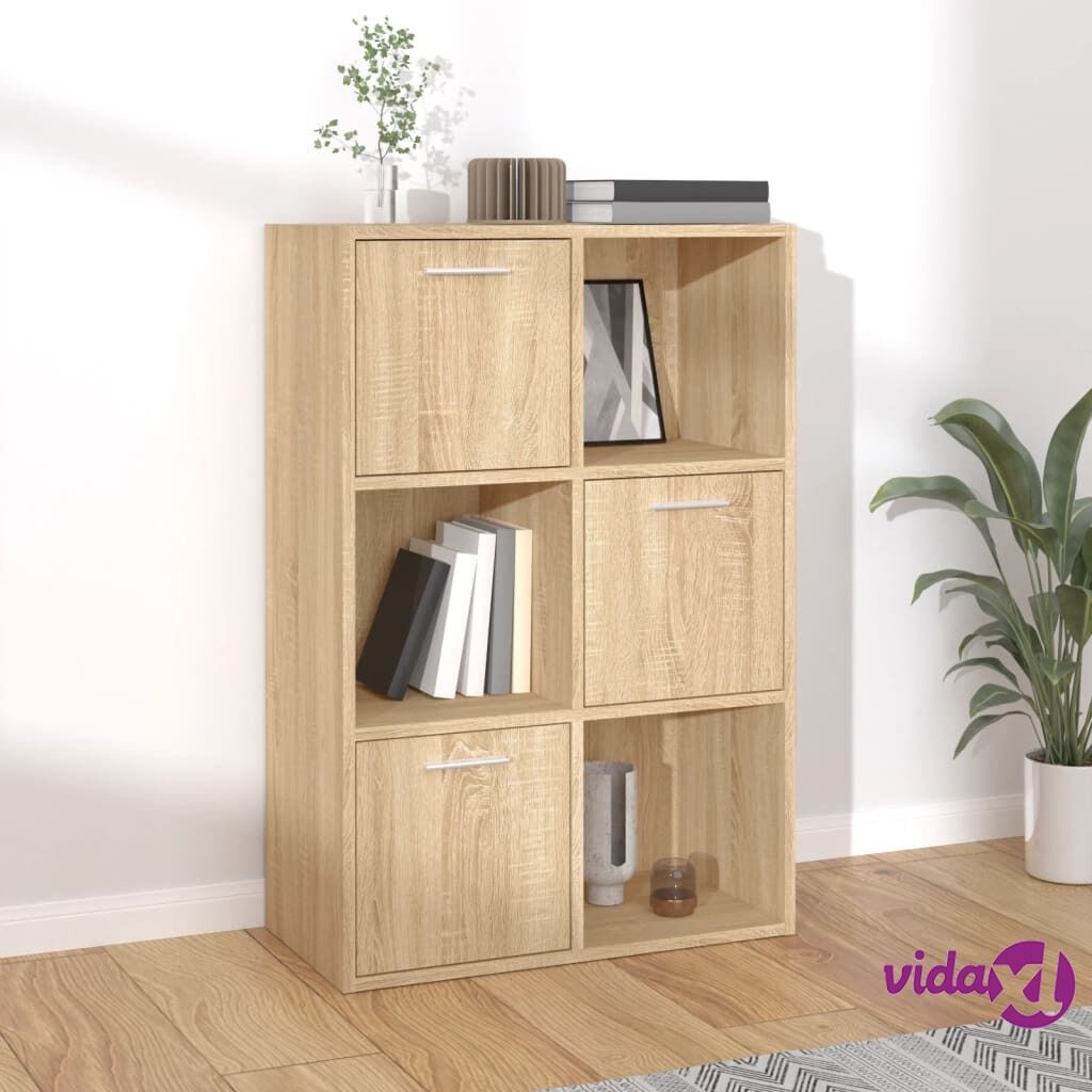 vidaXL Storage Cabinet Sonoma Oak 60x29.5x90 cm Chipboard