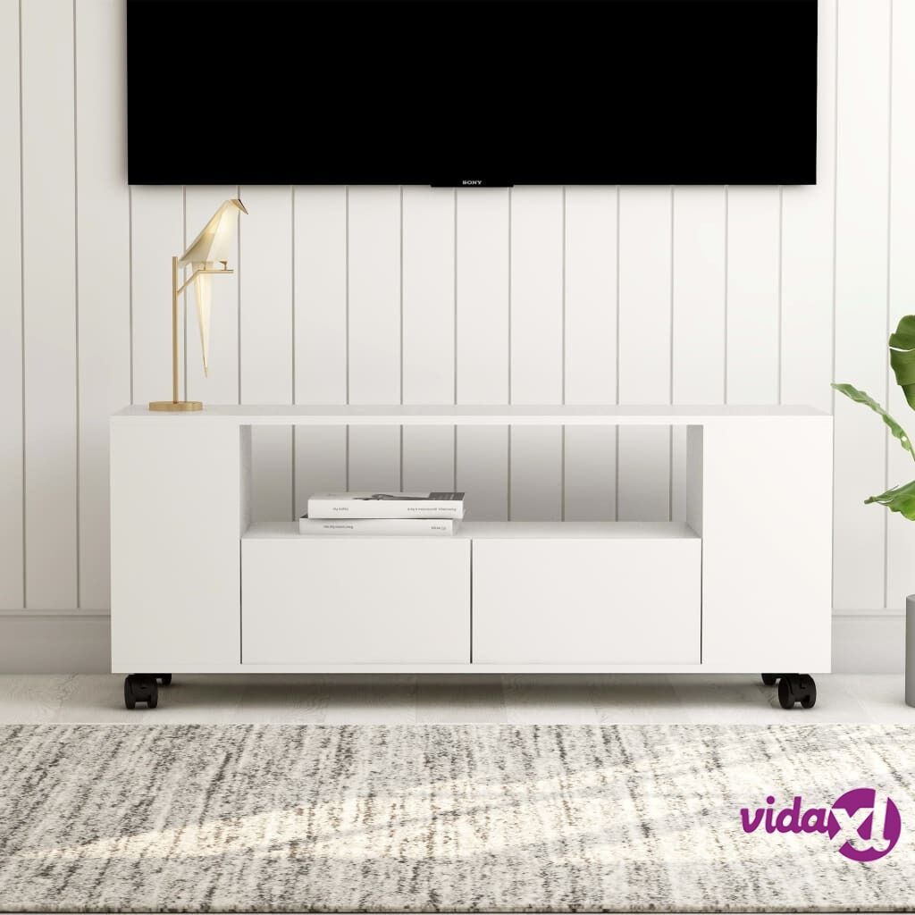 vidaXL TV Cabinet White 120x35x43 cm Chipboard