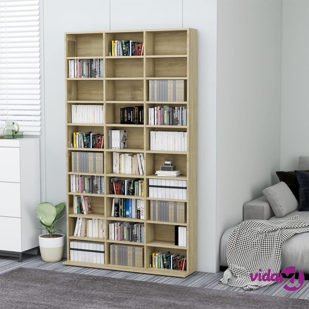 vidaXL CD Cabinet Sonoma Oak 102x23x177,5 cm Chipboard