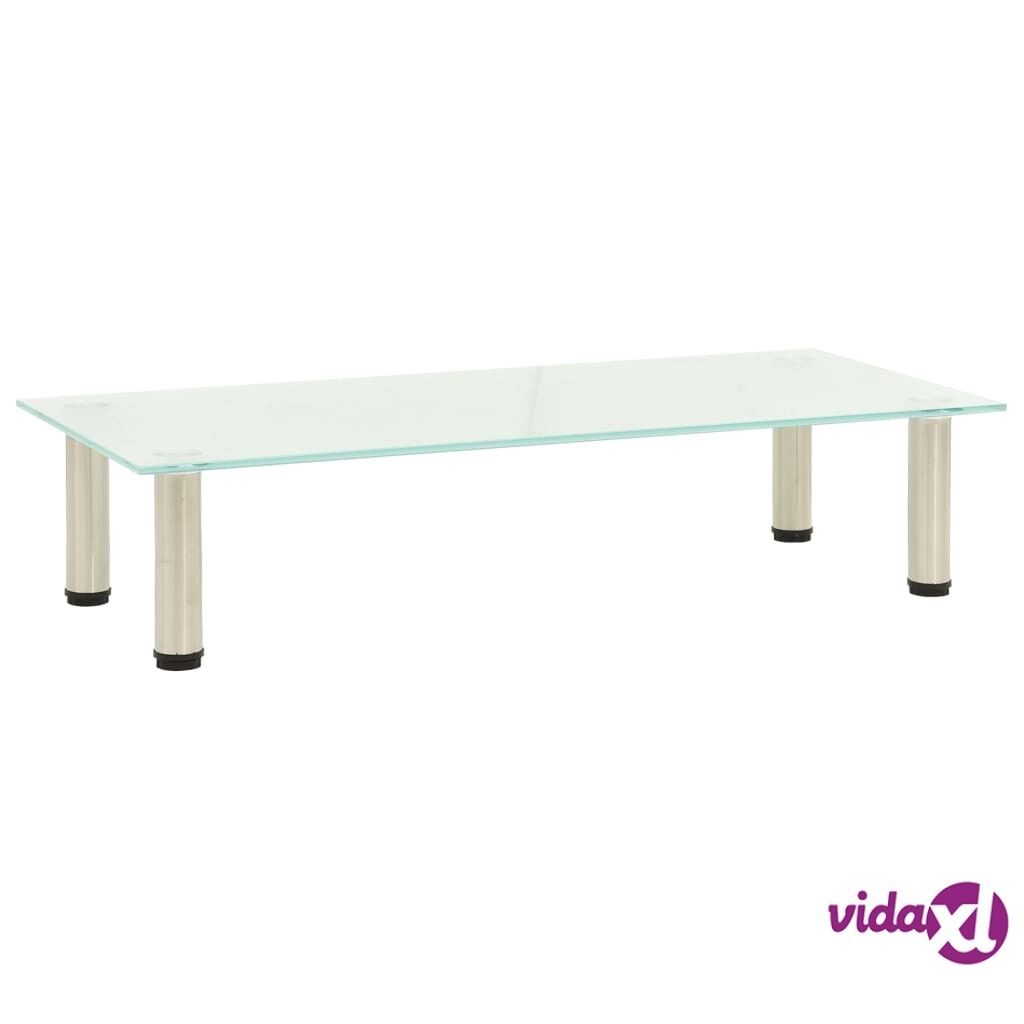 vidaXL TV Stand Frosted 80x35x17 cm Tempered Glass