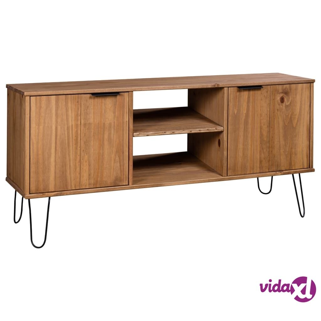 vidaXL TV Cabinet New York Range Light Wood Solid Pine Wood