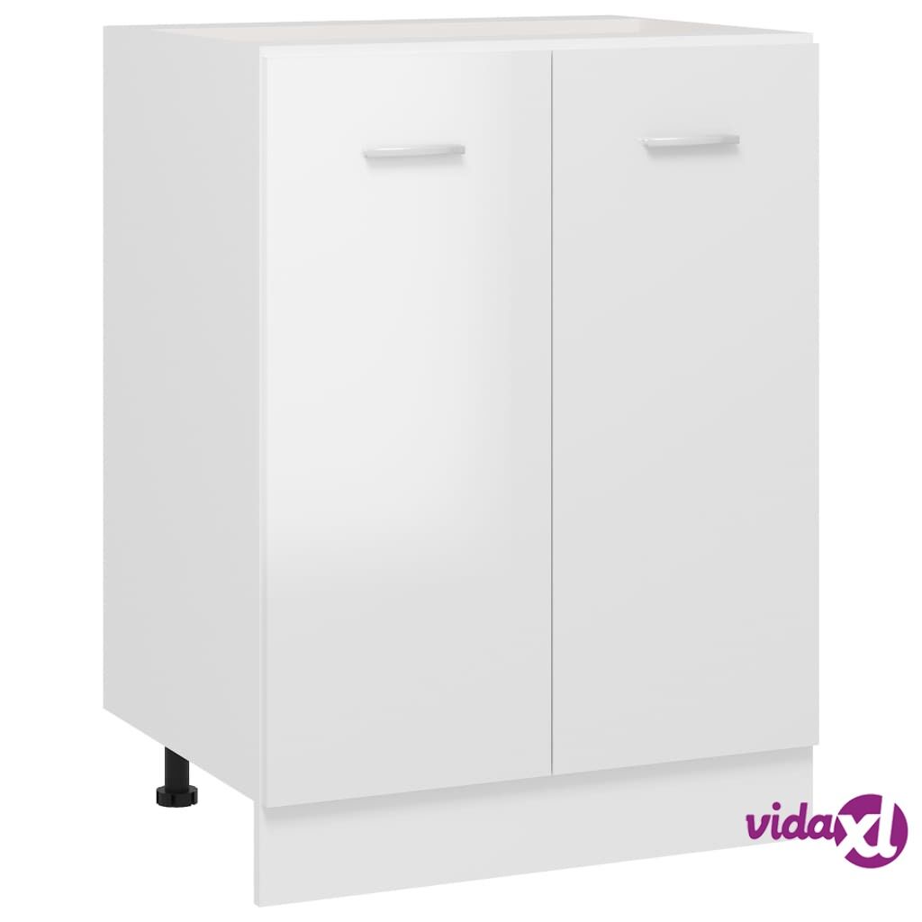 vidaXL Bottom Cabinet High Gloss White 60x46x81.5 cm Chipboard