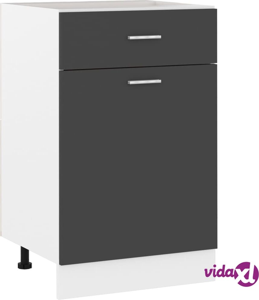 vidaXL Drawer Bottom Cabinet Grey 50x46x81.5 cm Chipboard