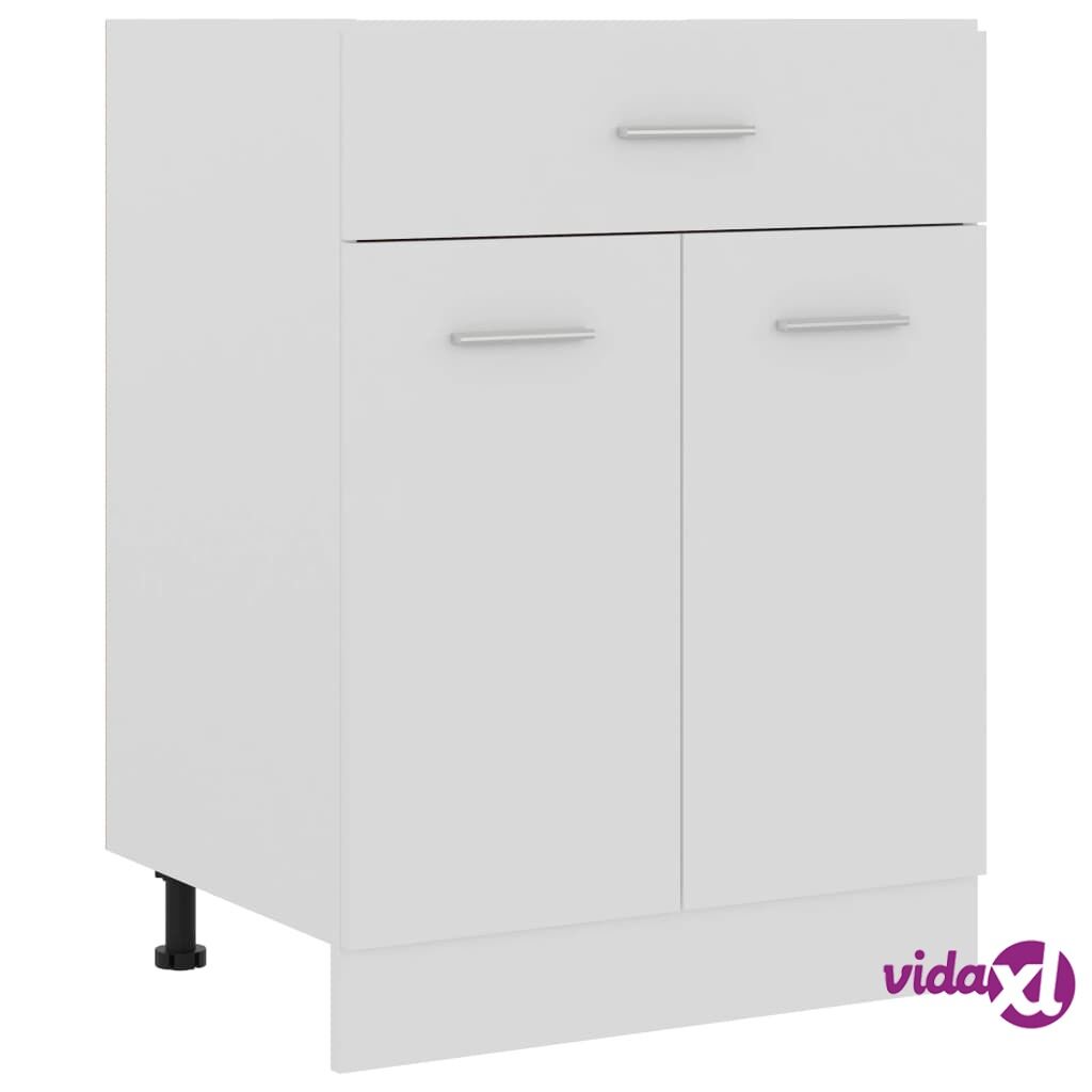 vidaXL Drawer Bottom Cabinet White 60x46x81.5 cm Chipboard