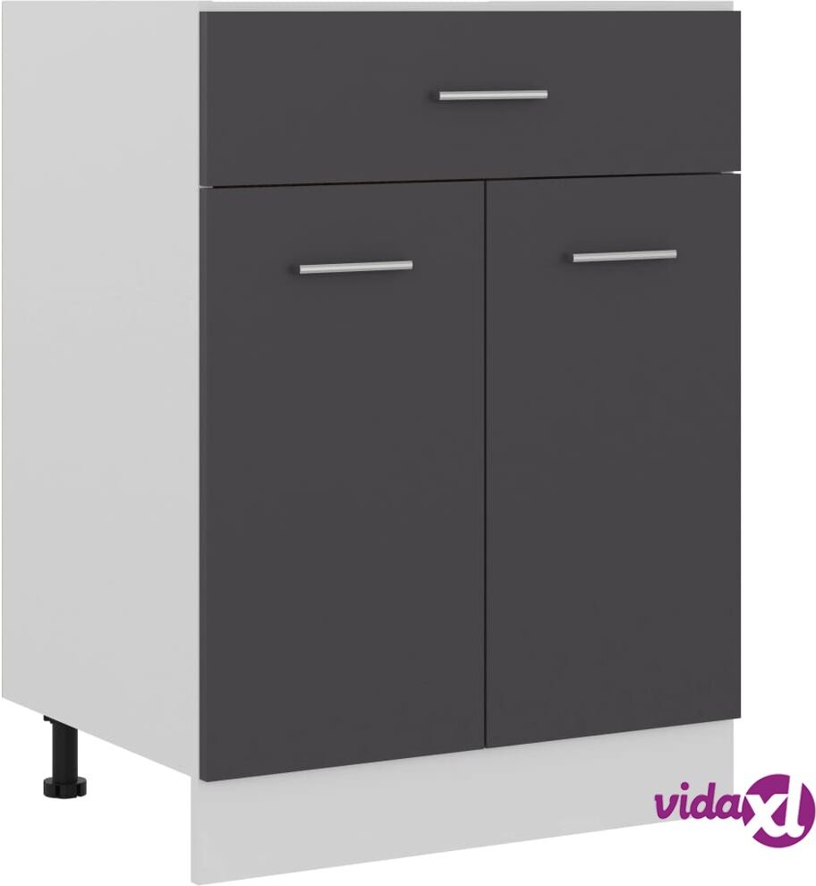 vidaXL Drawer Bottom Cabinet Grey 60x46x81.5 cm Chipboard