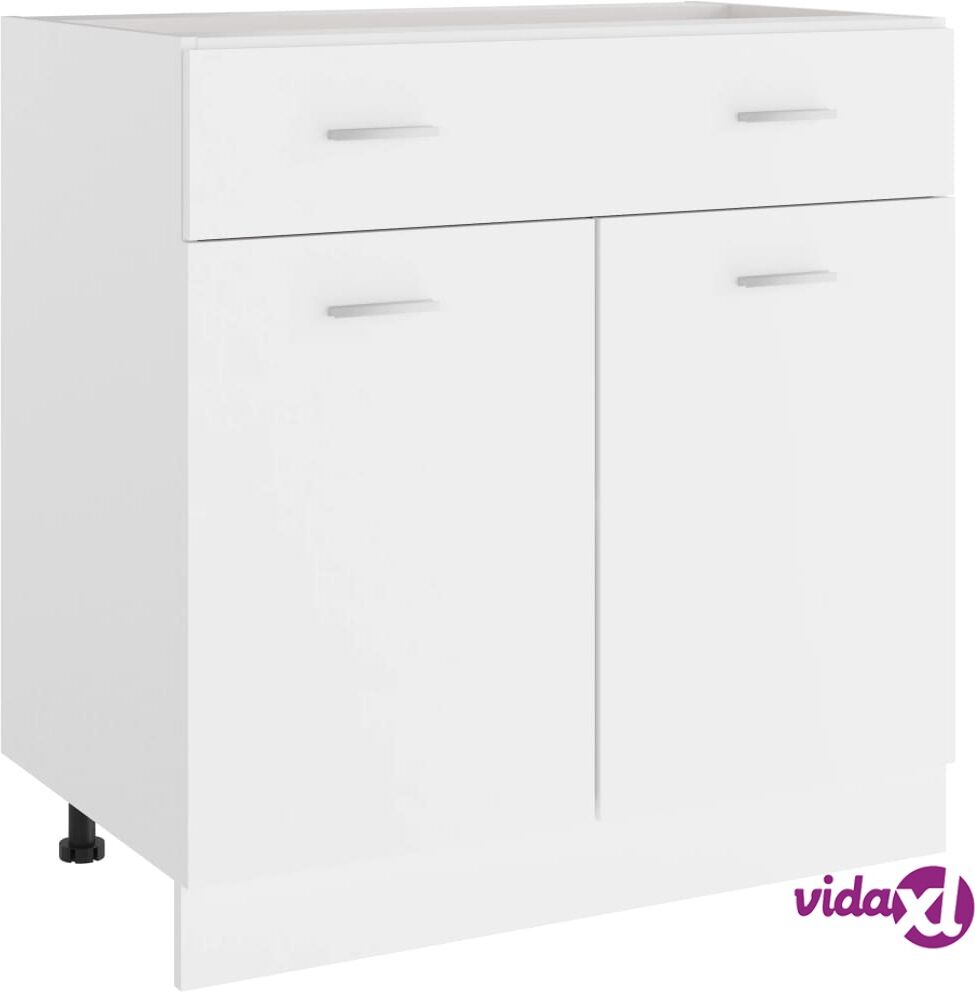 vidaXL Drawer Bottom Cabinet White 80x46x81.5 cm Chipboard