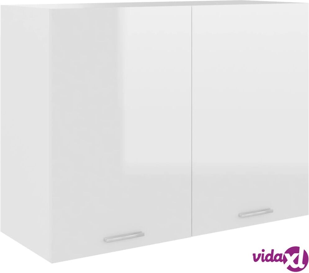 vidaXL Hanging Cabinet High Gloss White 80x31x60 cm Chipboard