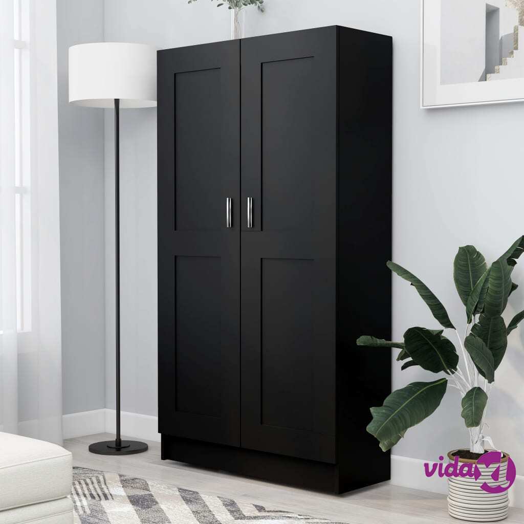 vidaXL Book Cabinet Black 82.5x30.5x150 cm Chipboard