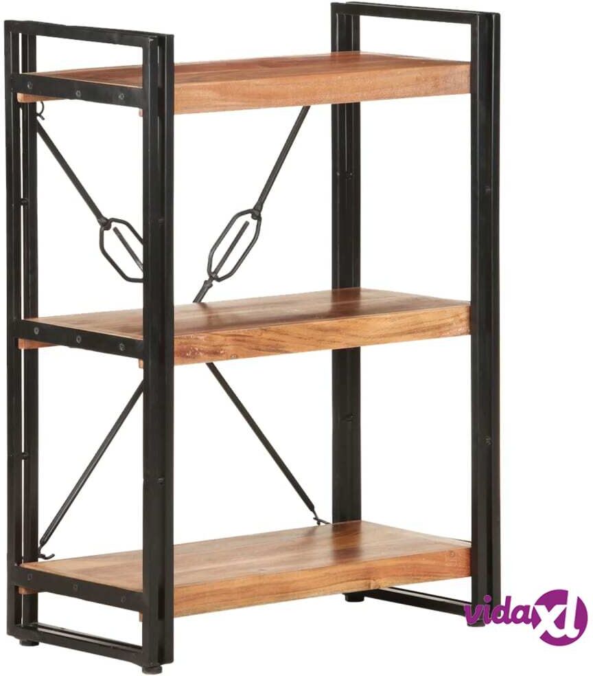 vidaXL 3-Tier Bookcase 60x30x80 cm Solid Acacia Wood