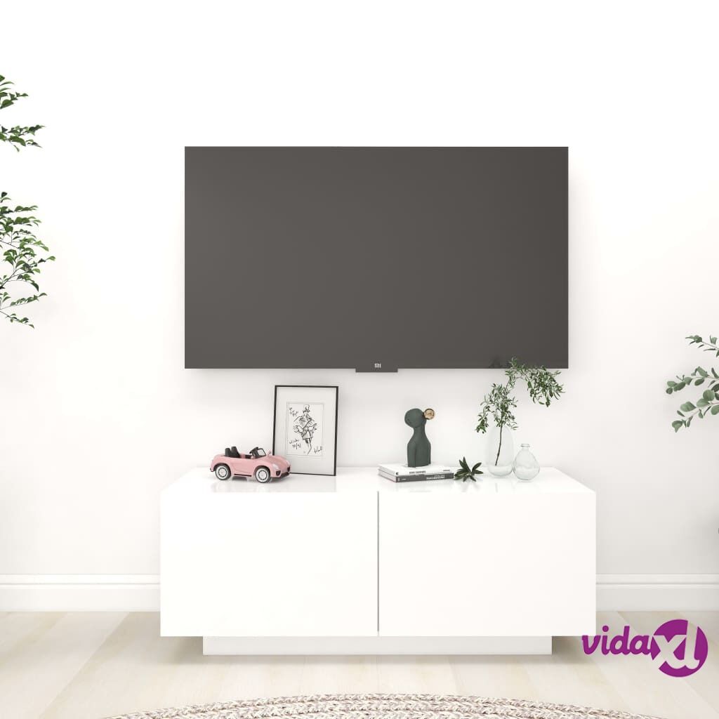 vidaXL TV Cabinet White 100x35x40 cm Chipboard