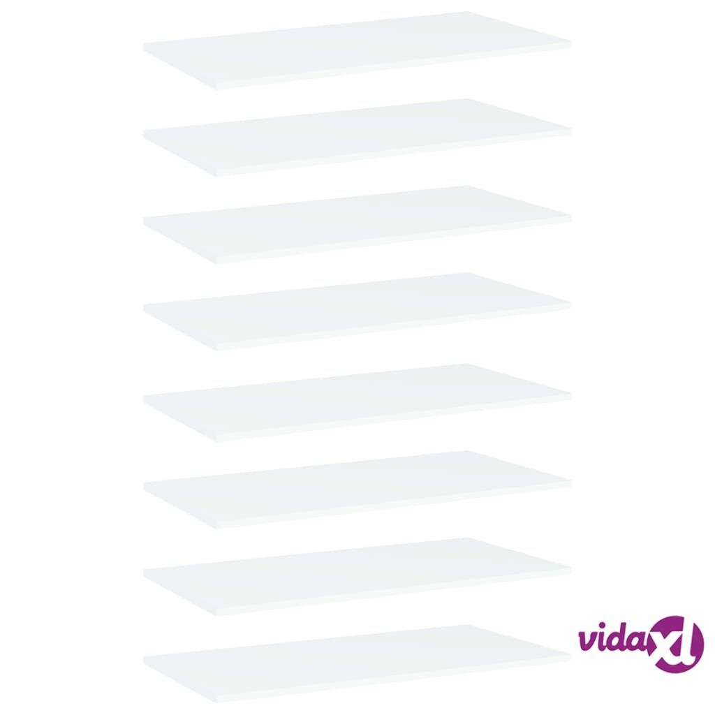 vidaXL Bookshelf Boards 8 pcs White 80x40x1.5 cm Chipboard