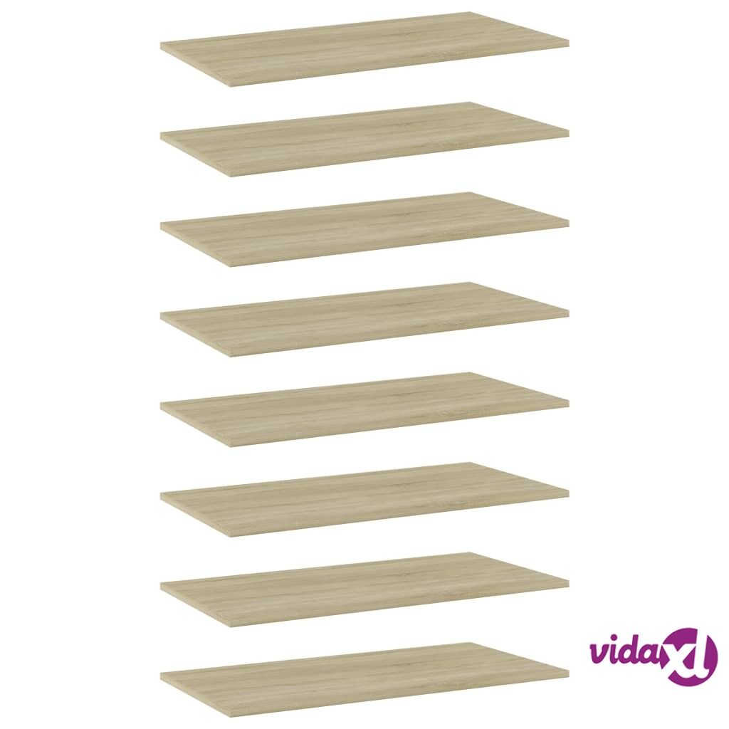 vidaXL Bookshelf Boards 8 pcs Sonoma Oak 80x40x1.5 cm Chipboard