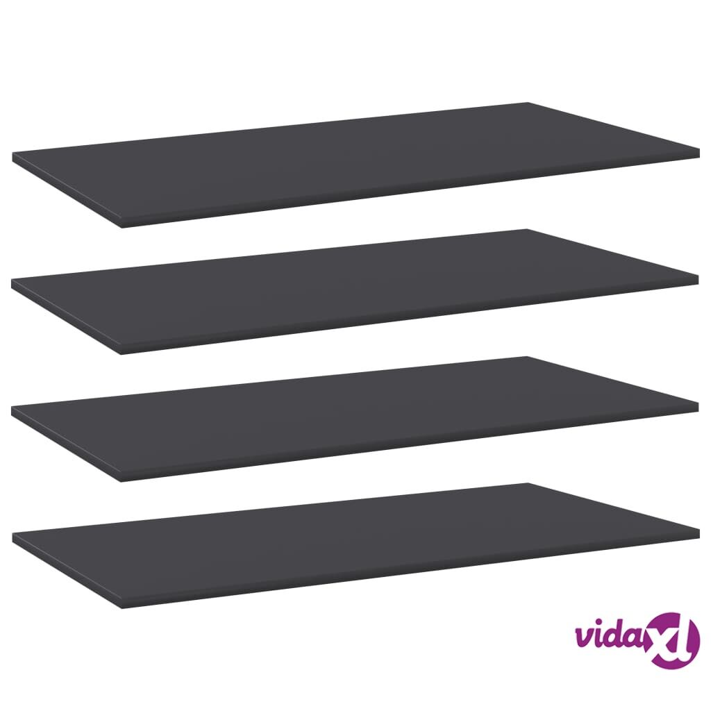 vidaXL Bookshelf Boards 4 pcs Grey 100x50x1.5 cm Chipboard
