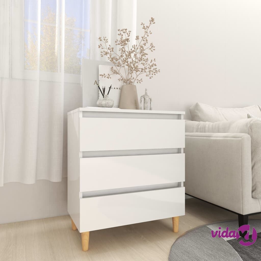 vidaXL Sideboard High Gloss White 60x35x69 cm Chipboard