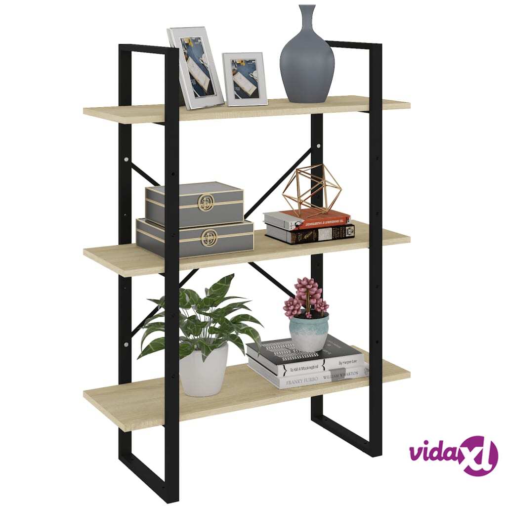 vidaXL Book Cabinet Sonoma Oak 80x30x105 cm Chipboard