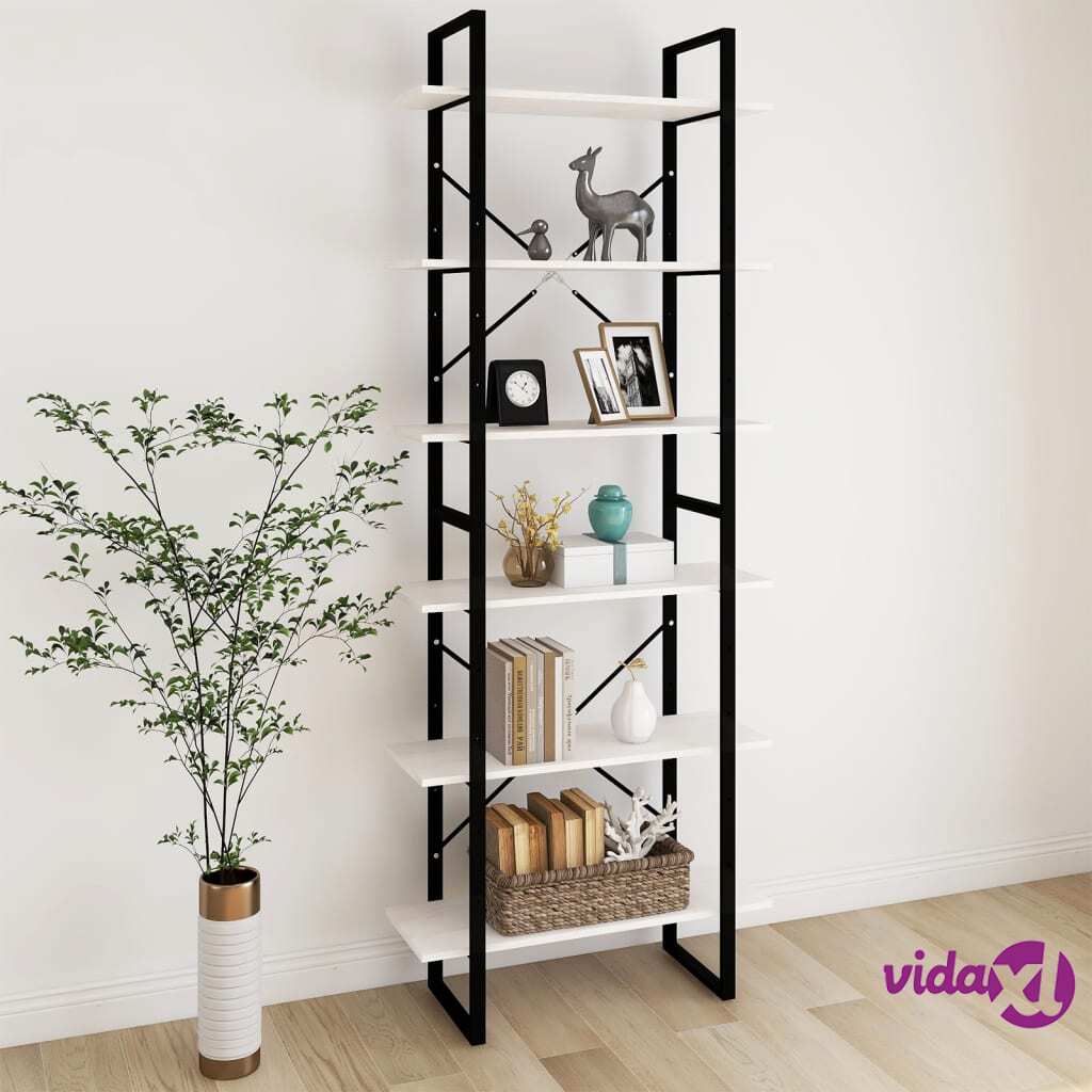 vidaXL High Cabinet White 80x30x210 cm Solid Pine Wood