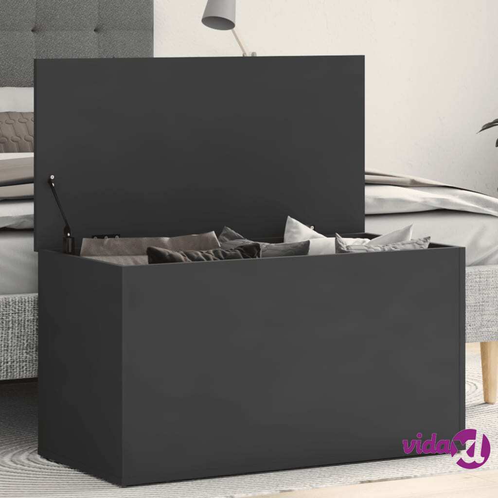 vidaXL Storage Chest Grey 84x42x46 cm Chipboard