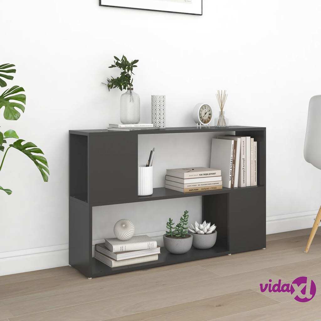 vidaXL Book Cabinet Grey 100x24x63 cm Chipboard