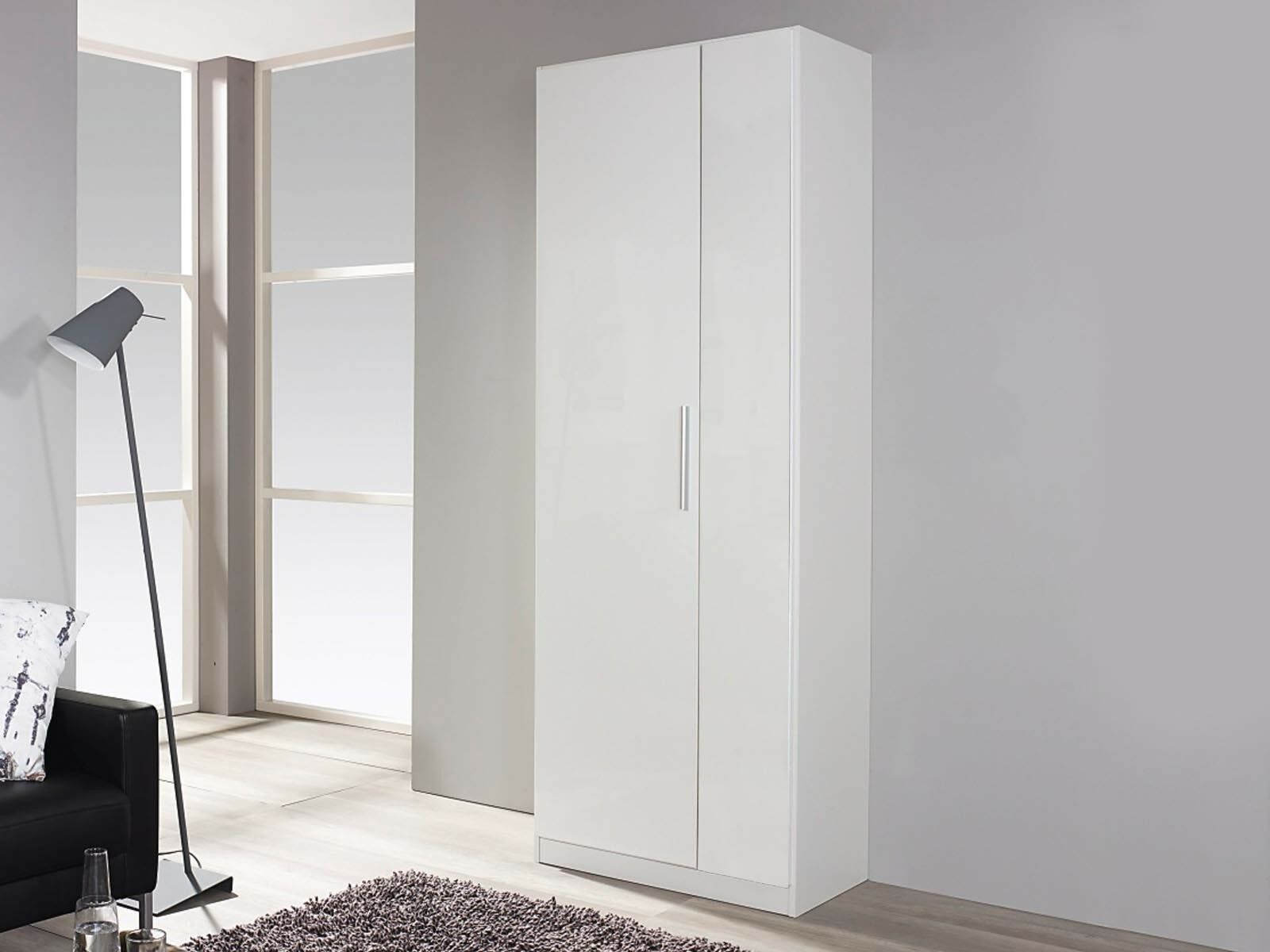 Mobistoxx Armoire penderie MINOTOR 1,5 porte blanc