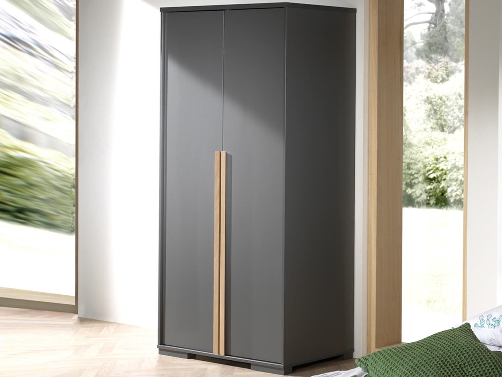 Mobistoxx Armoire LONELY 2 portes gris