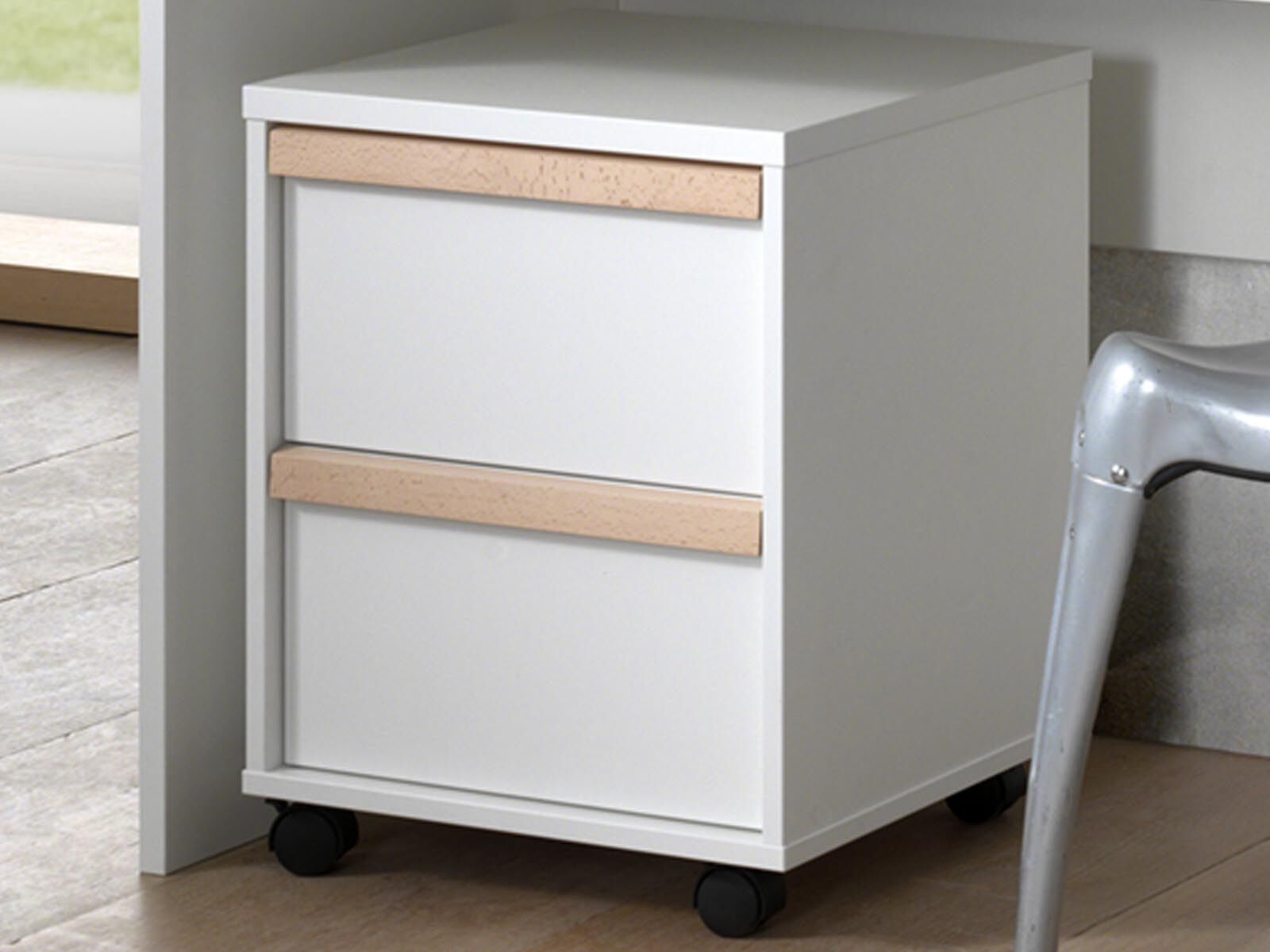 Mobistoxx Commode LONELY 2 tiroirs blanc