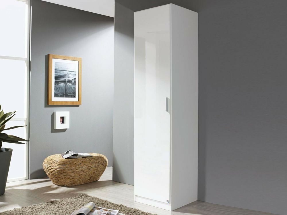 Mobistoxx Armoire CELTI 1 porte blanc/blanc laqué