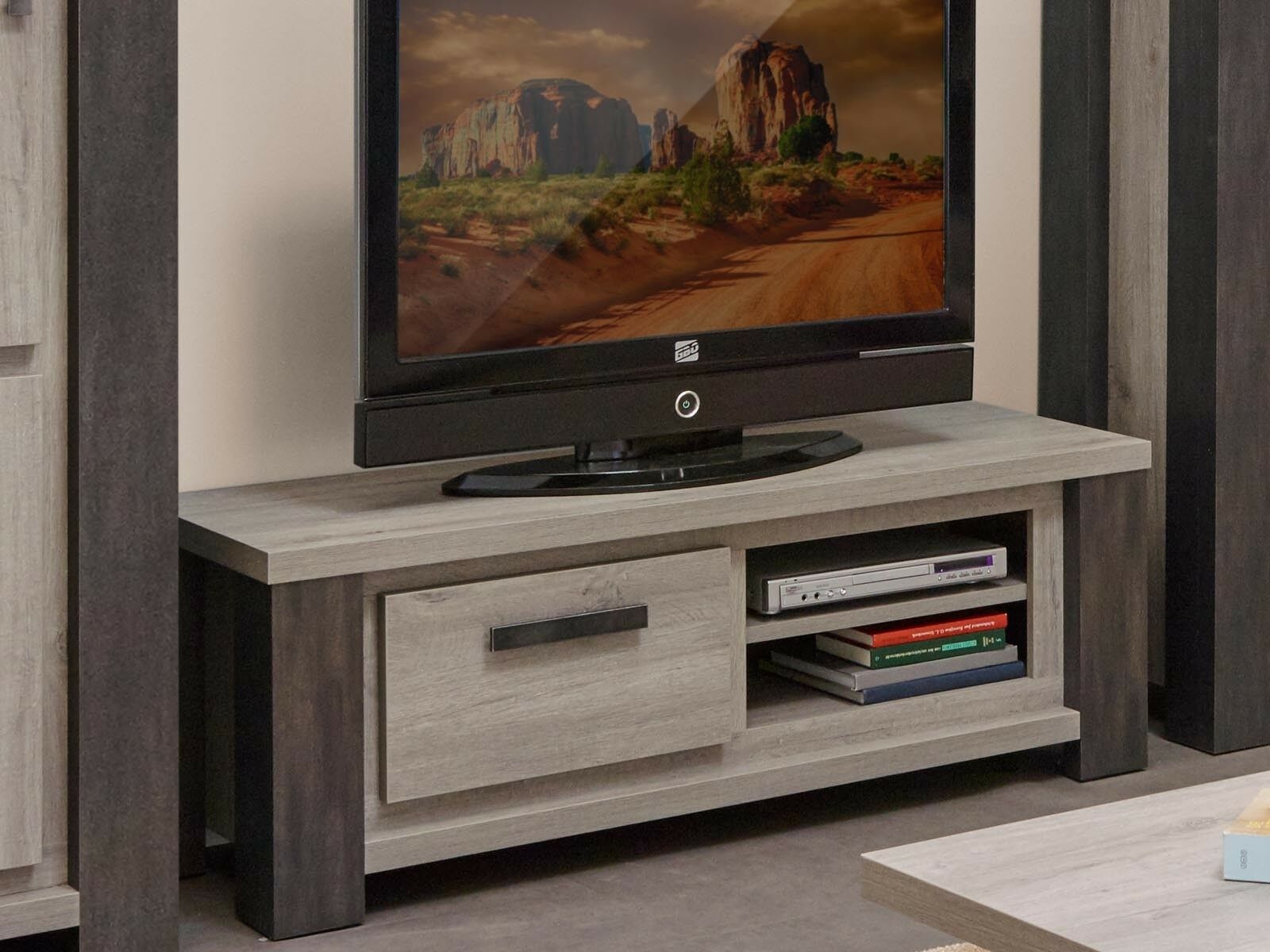 Mobistoxx Meuble tv-hifi MATTHIS 1 porte dark forest