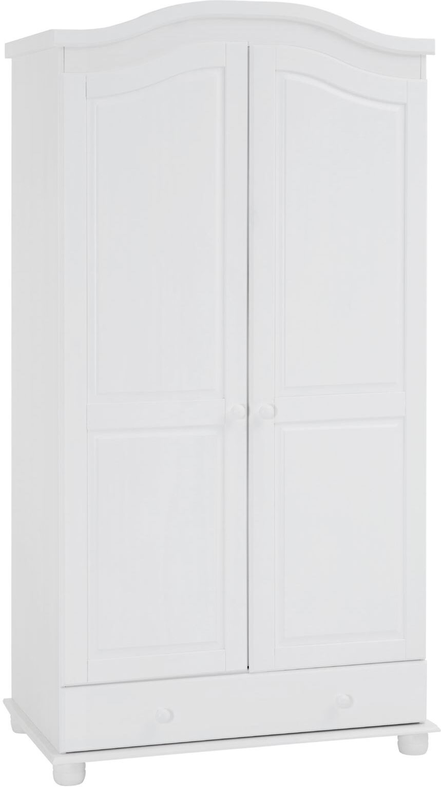 IDIMEX Armoire en pin BERGEN, lasuré blanc