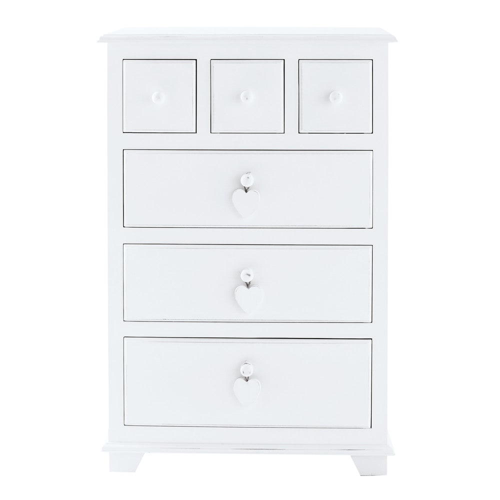 Maisons du Monde Cabinet de rangement 6 tiroirs blanc