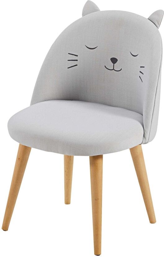 Maisons du Monde Chaise enfant gris clair à motifs